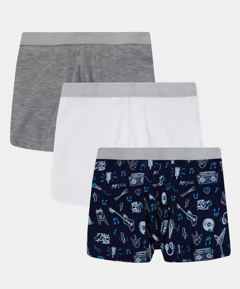 Paquete De Bóxer X3 Para Niño En Algodón