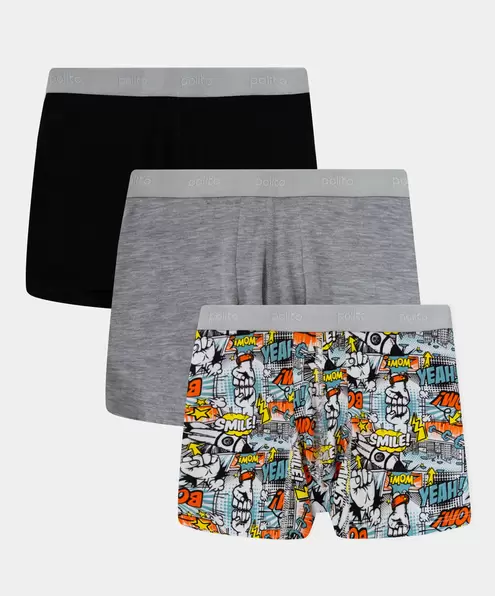 Paquete De Bóxer X3 Para Niño En Álgodon