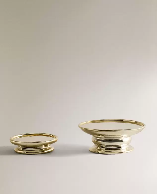 PORTAVELAS PORCELANA BRILLO NAVIDAD