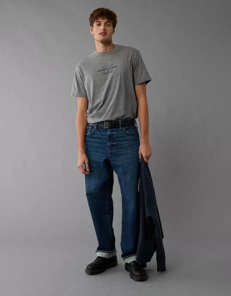 Camiseta con Gráfico Manga Corta Hombre Ae