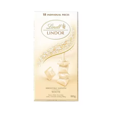 Chocolate Lindt Lindor Singles White 100g