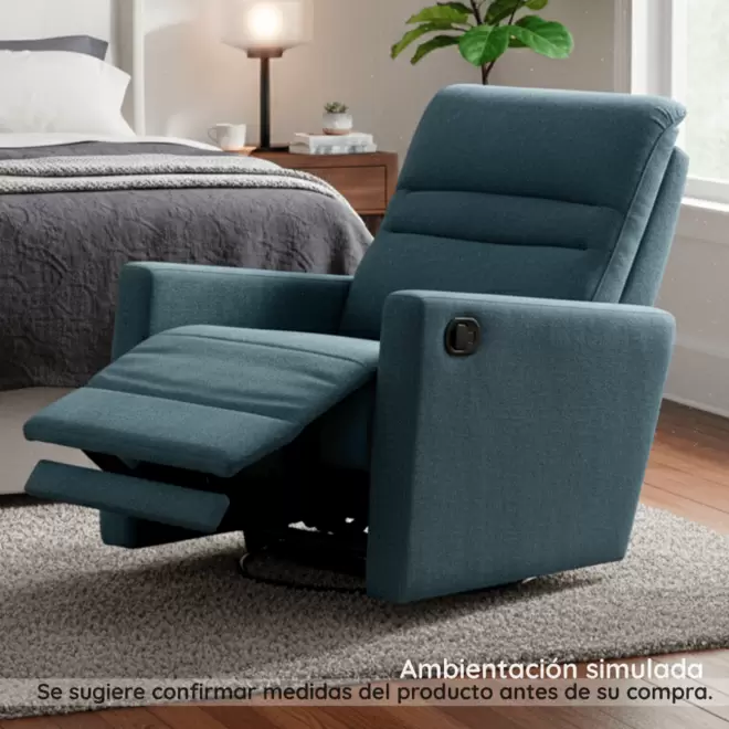 Silla Reclinable giratoria Indigo, azul