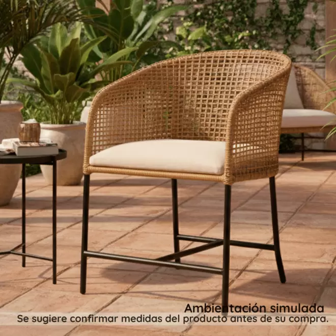 Silla Decorativa Wira Metal Fibra/arena