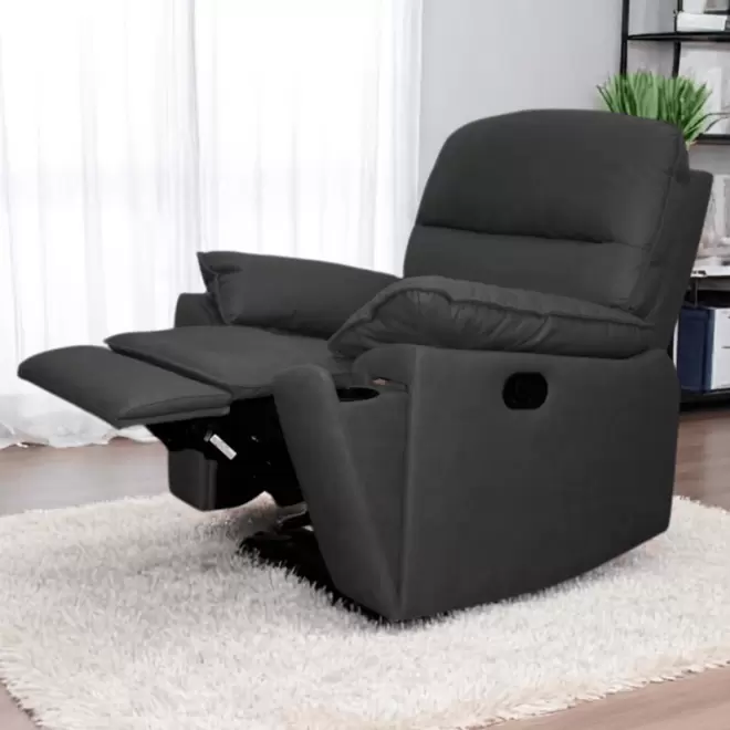 Silla Reclinable Alina con portavasos, grafito