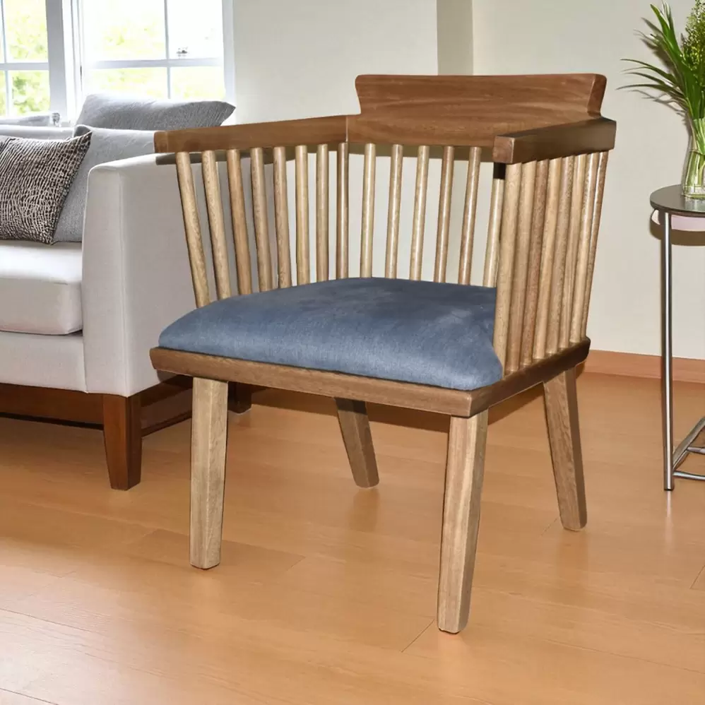 Silla Decorativa Tajo Pata Natural/tela