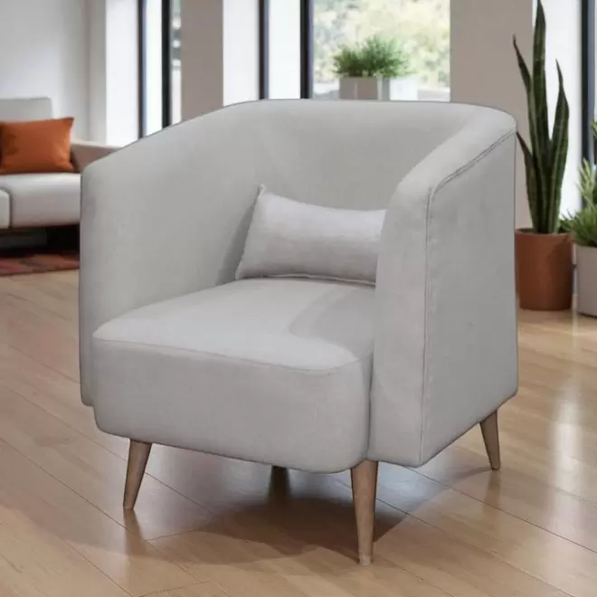 Silla Decorativa Hayri Tela Arena/pata N