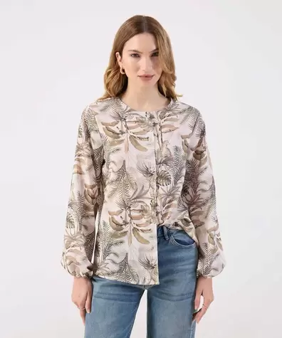 Blusa De Mujer Manga Larga Estampado