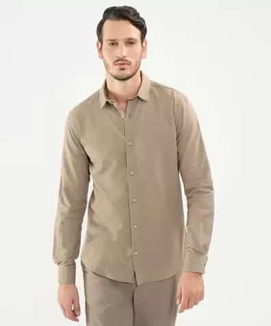 Camisa Casual de Manga Larga para Hombre