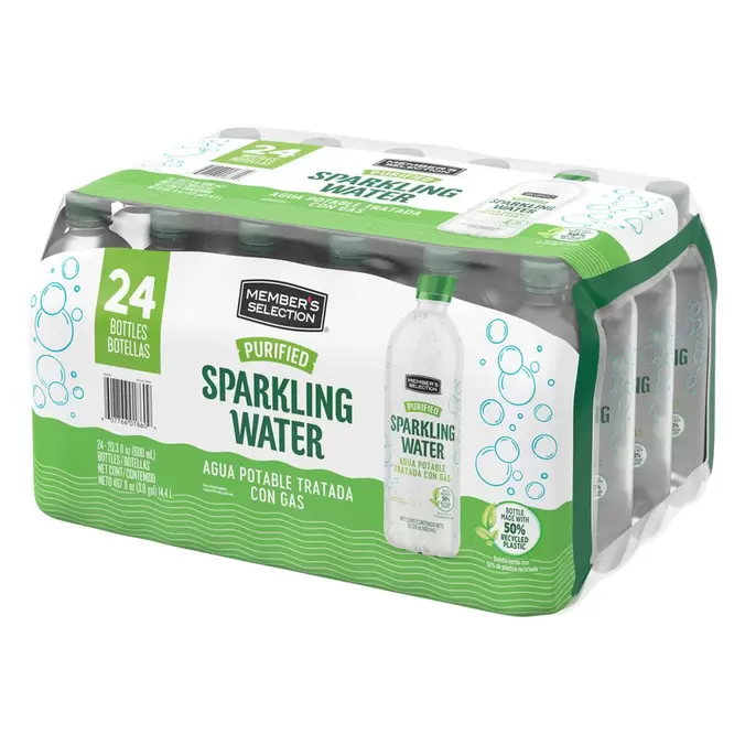 Member's Selection Agua Purificada con Gas 24 Unidades / 600 mL