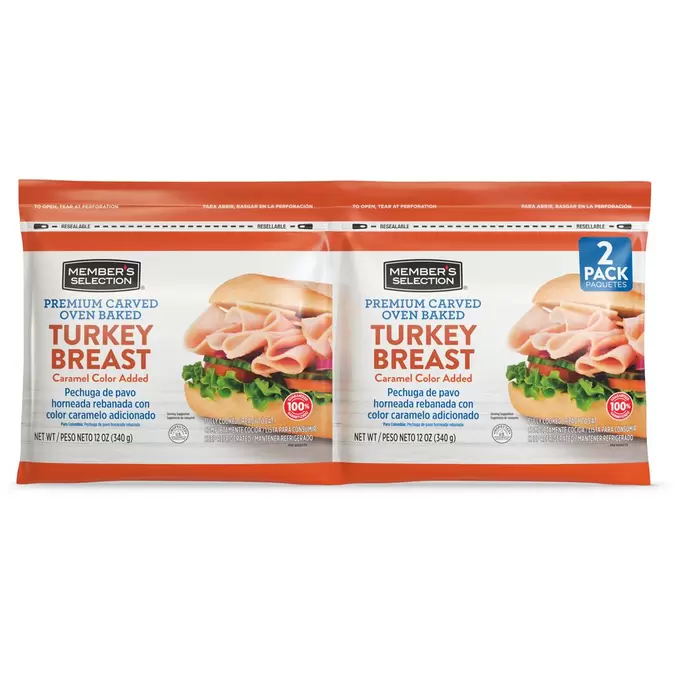 Member's Selection Pechuga de Pavo Tajada 2 Unidades / 340 g / 12 oz