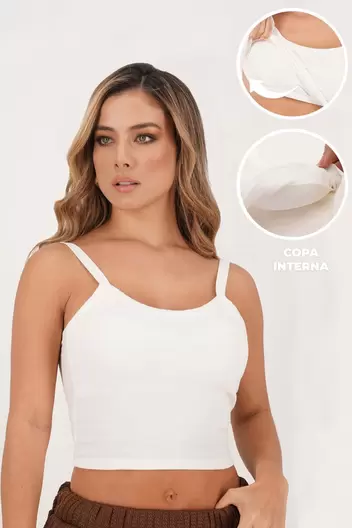Blusa de dama básica - Blanco