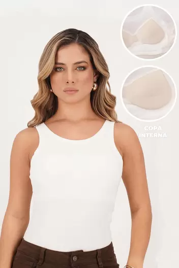 Blusa de dama básica - Marfil