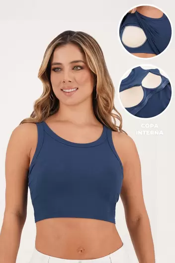 Blusa de dama básica - Petroleo