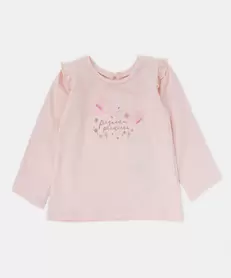 Camiseta Manga Larga Para Recién Nacida