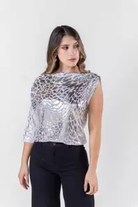 Blusa mallatex brillantes...