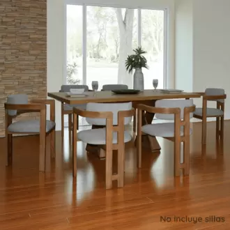 Mesa de Comedor 6 Puestos Tua Madera Natur