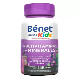 Gomas Kids Benet Multivitaminas + Minerales X 45Und