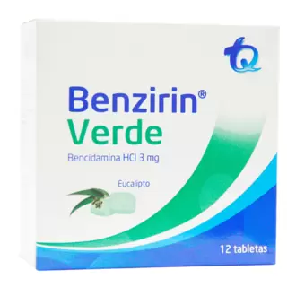 Benzirin Verde Eucalipto X 12 Tabletas