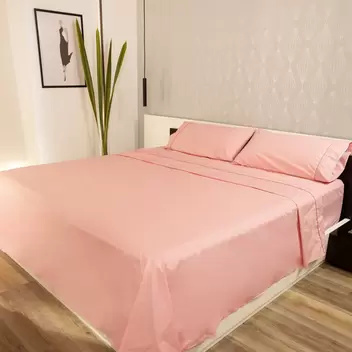 Sábana 200 Hilos Clásica - Color Palo Rosa