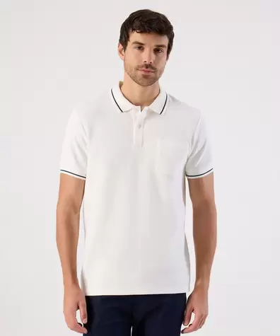 Polo Con Cuello Tejido Para Hombre