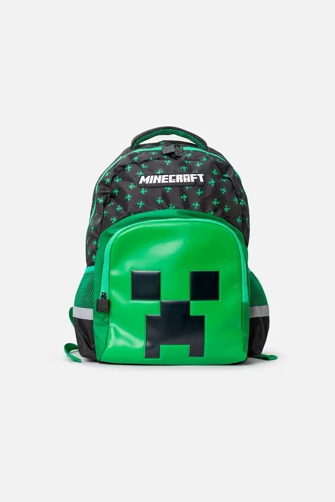 Morral de Minecraft 16.5" verde para niño