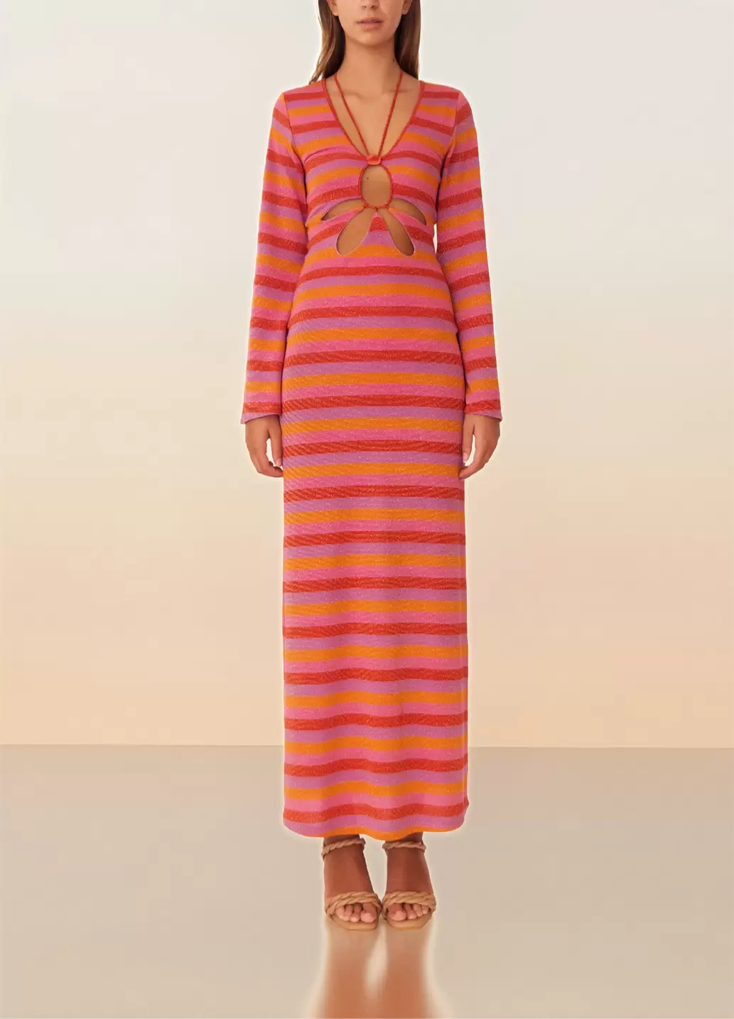 DALI DRESS RASPBERRY RAINBOW