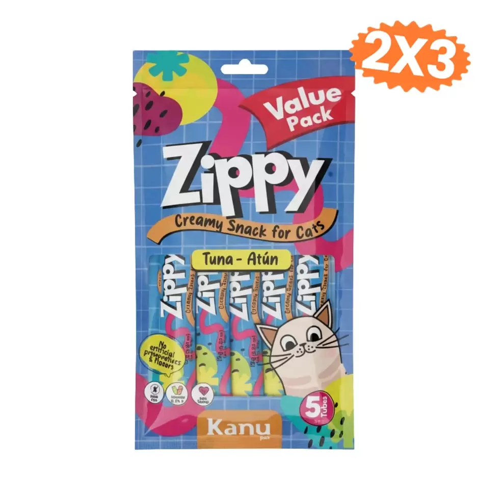 Snack Cremoso Zippy Kanu Pet para Gatos sabor Atún