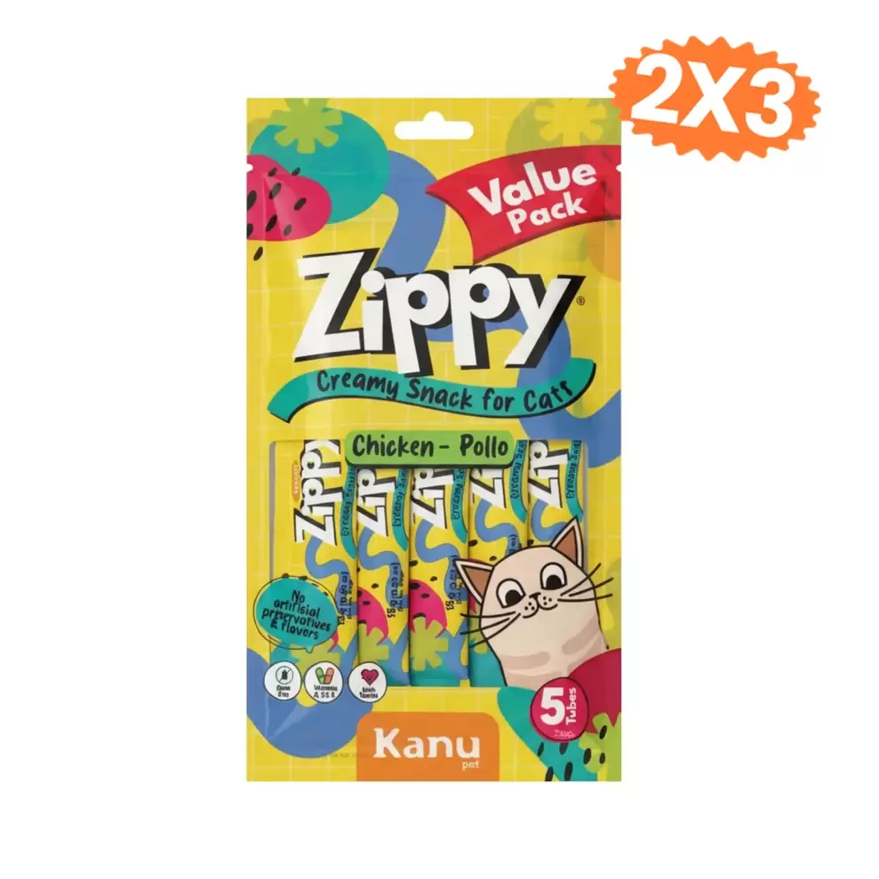 Snack Cremoso Zippy Kanu Pet para Gatos sabor Pollo