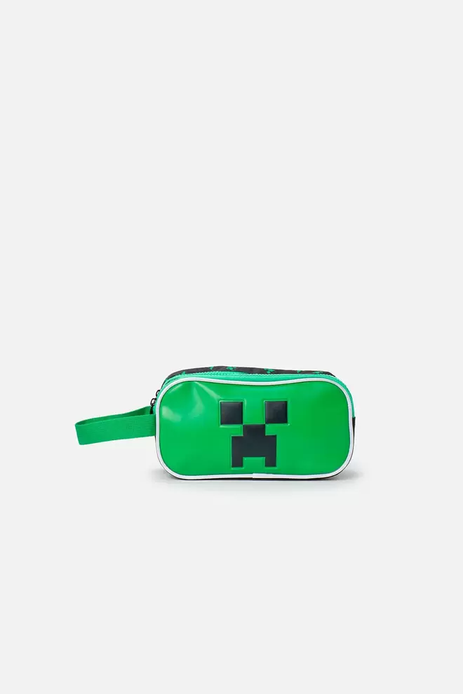 Cartuchera de Minecraft 16.5" verde para niño