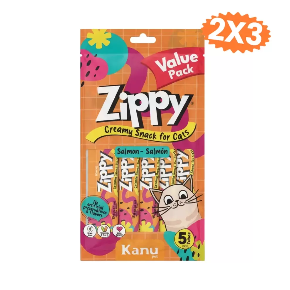 Snack Cremoso Zippy Kanu Pet para Gatos sabor Salmón