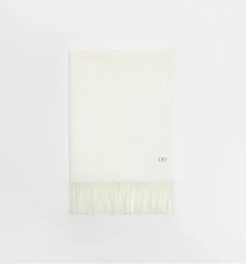 Bufanda unicolor flecos