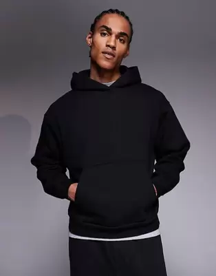 River Island essential hoodie in black