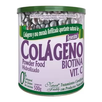 Colageno + Biotina + Vitamina C Natural Freshly Polvo 500G