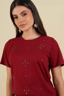 Camiseta con Aplique Gothic