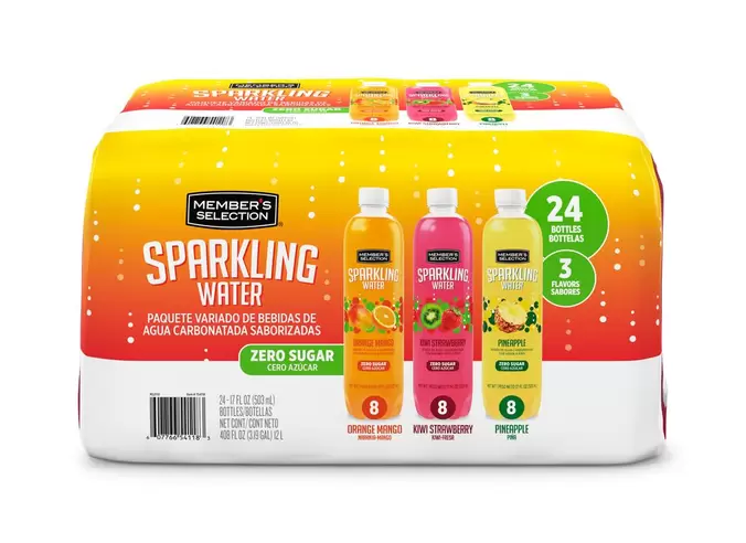 Member's Selection Agua con Gas de Sabor a Frutas Cero Azúcar 24 Unidades / 503 mL / 17 oz