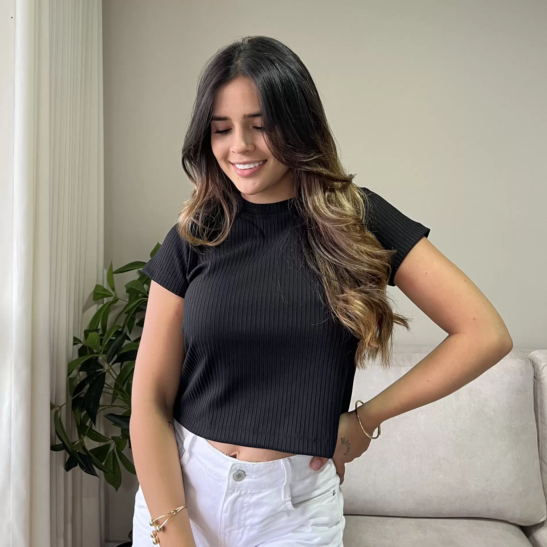 BLUSA TELA ACANALADA 2731