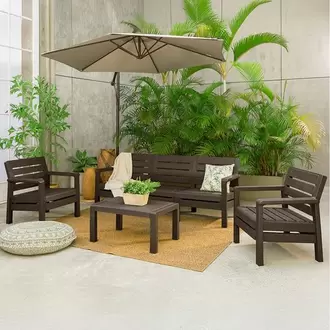 Sala Barú 5 Puestos, 2 Sillones, 1 Sofá Triple, 1 Mesa de Centro