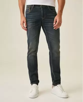 Jean Heritage de Hombre Super Slim Fit Tiro Bajo Lavado Ultra Oscuro en Mezcla de Algodón Rider