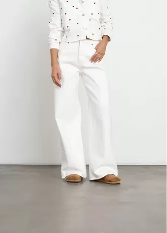 Jean Wide Leg con mini corazones