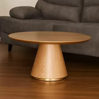 Mesa Centro Zuri 80 Cm Plana/natural