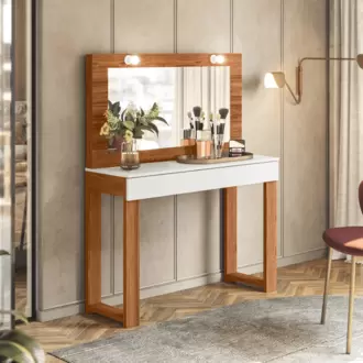 Tocador Gala Natural y blanco