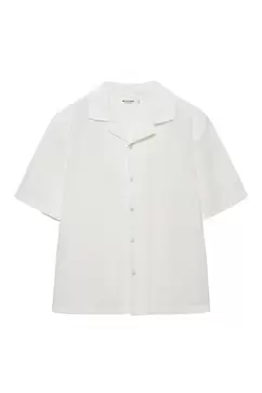 Camisa manga corta con lino