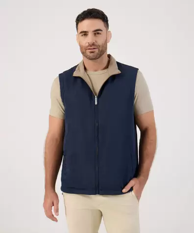 Chaleco Reversible con Cuello Alto para Hombre
