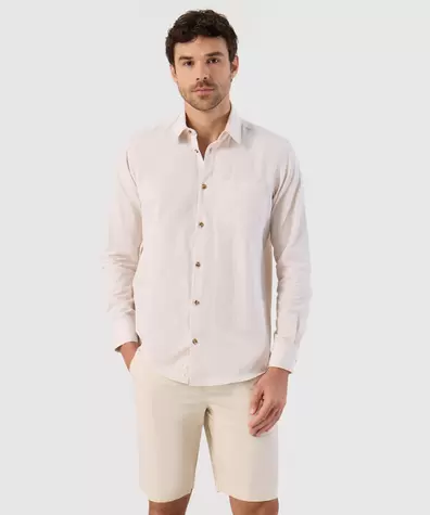 Camisa De Textura Natural Para Hombre