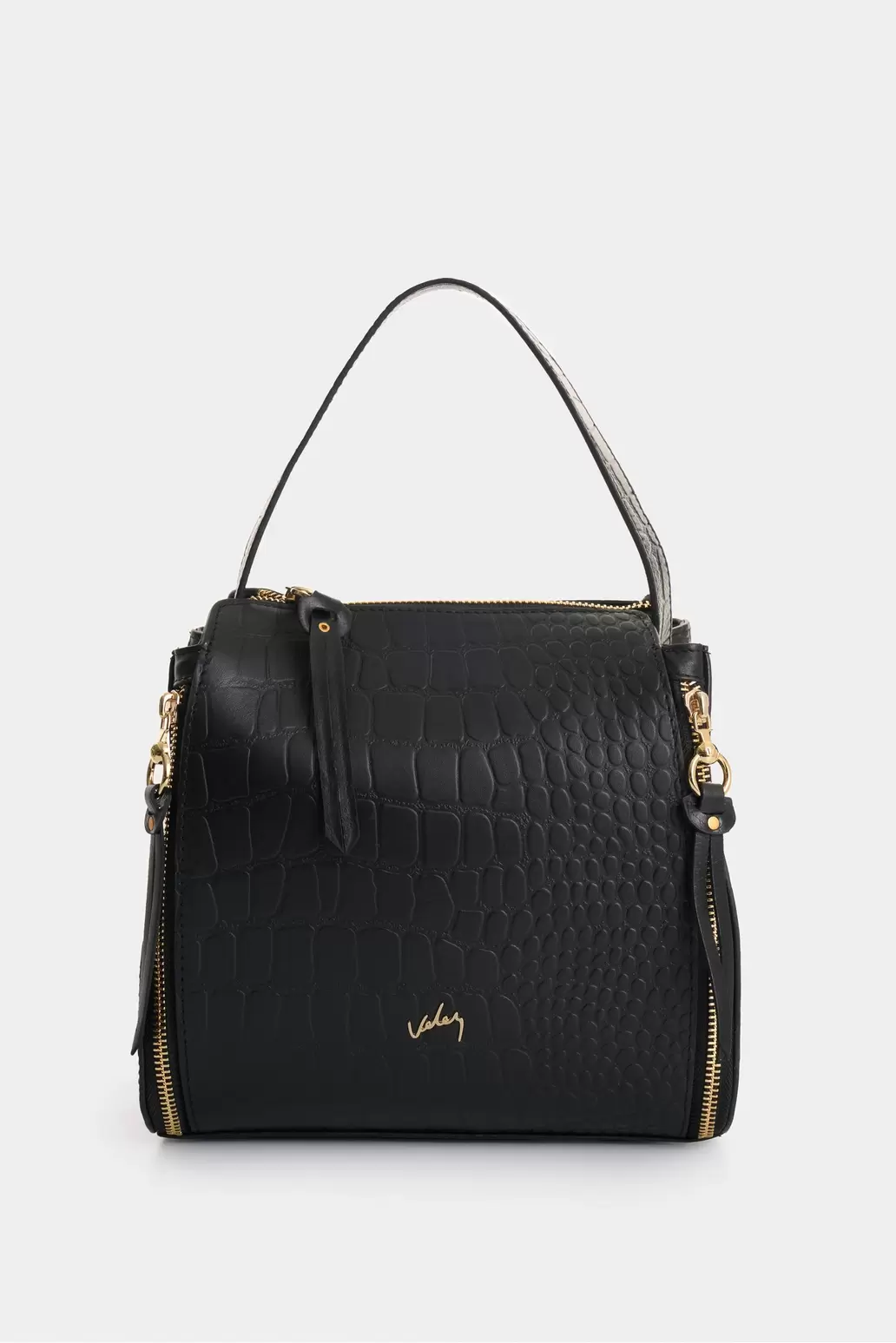 Manos libres Libertad 2.0 de cuero para mujer grabado Negro