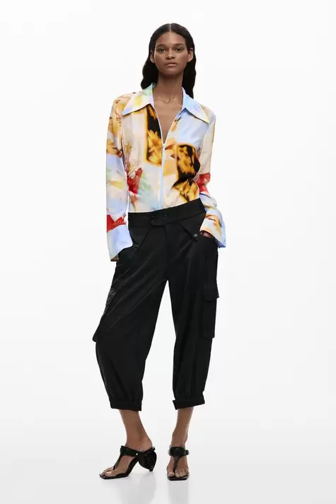 Pantalón capri cargo