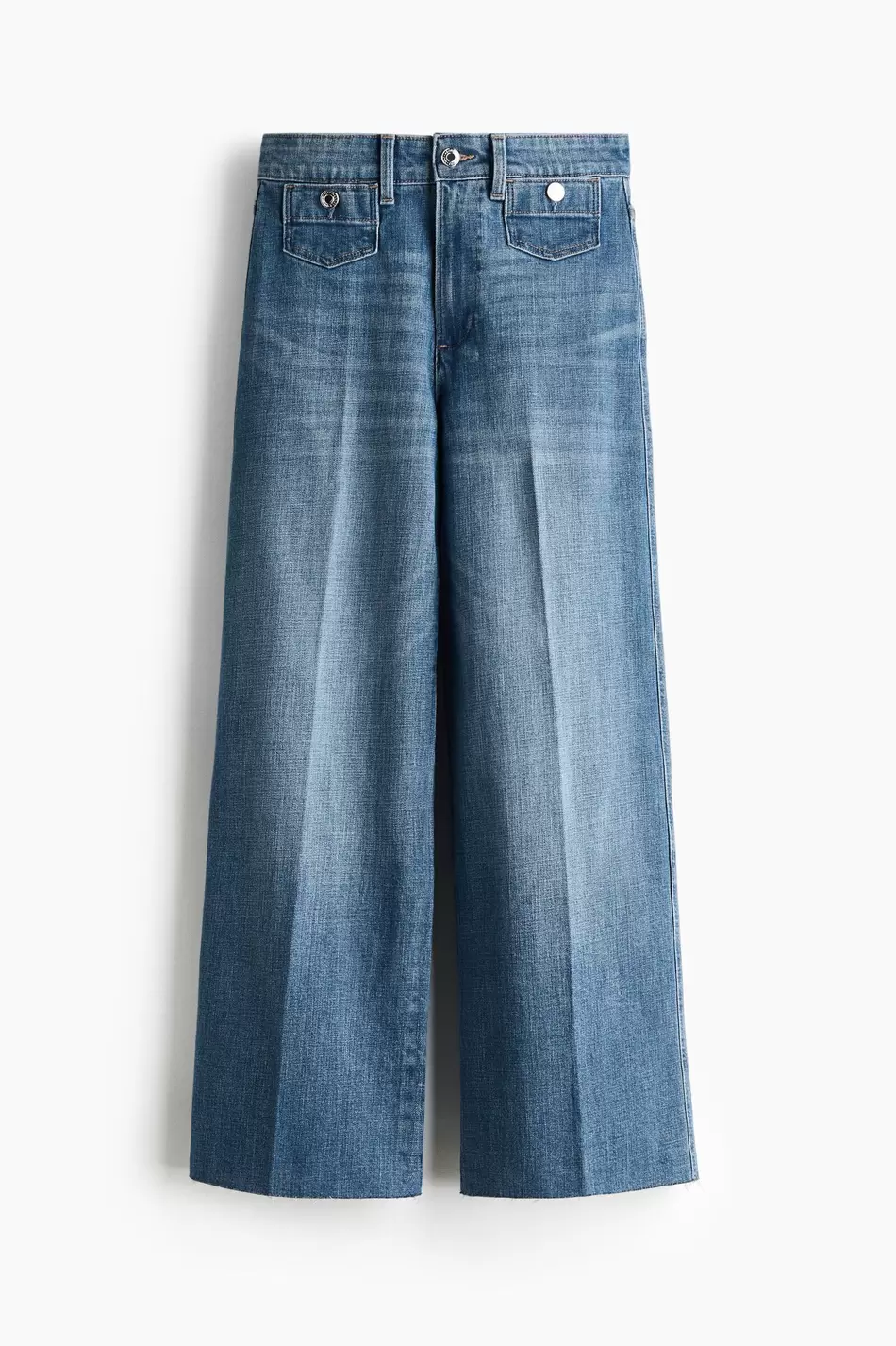 Wide High Waist Ankle Jeans