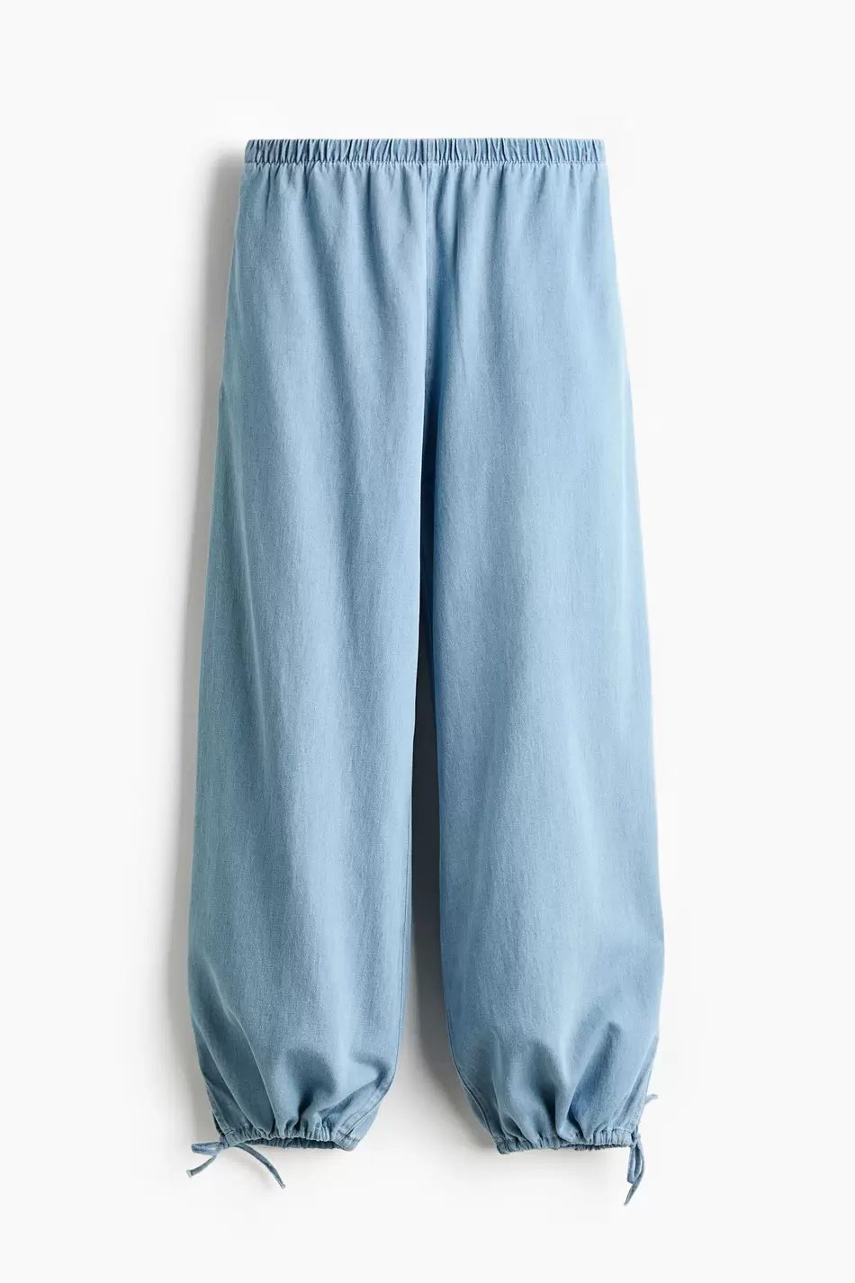 Balloon-leg denim trousers