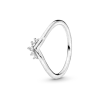 Anillo Hueso de Los Deseos con Tiara Pandora Plata Esterlina