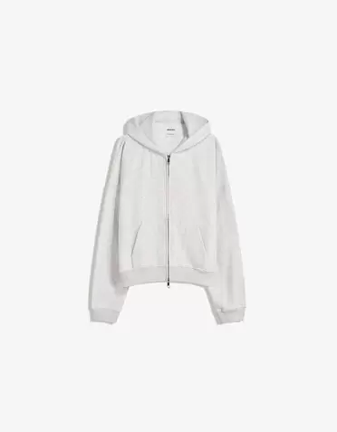Sudadera cremallera oversize capucha